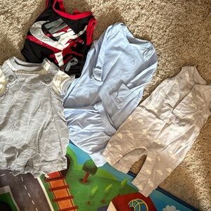 Baby Clothing Set with Blue and Gray Outfits